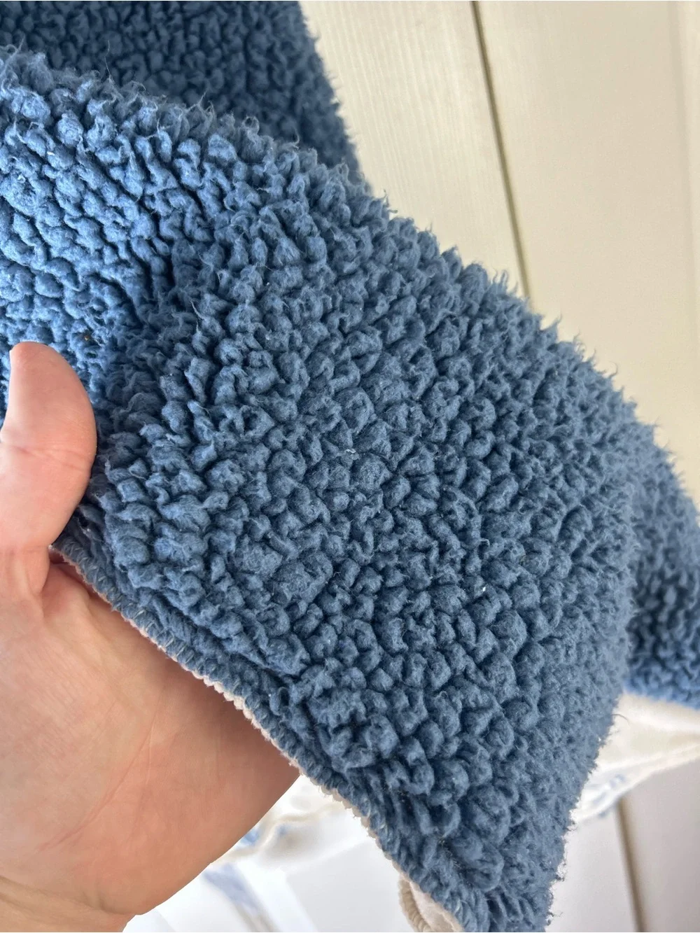 Carter's Blue Panda Bear Baby Blanket Sherpa Cream Eating Bamboo Lovey